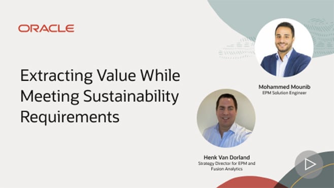 Extracting Value While Meeting Sustainability Requirements