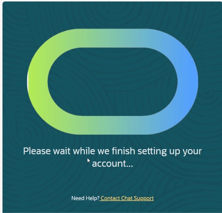 Account sign up completed screenshot