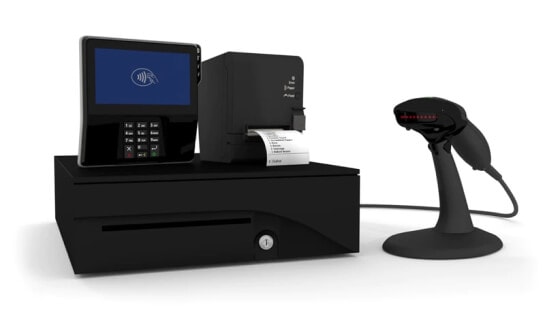 Imprimantes de reçus, lecteurs de cartes de crédit, lecteurs de portefeuilles mobiles, écrans client, balances POS, lecteurs de codes-barres et tiroirs-caisses