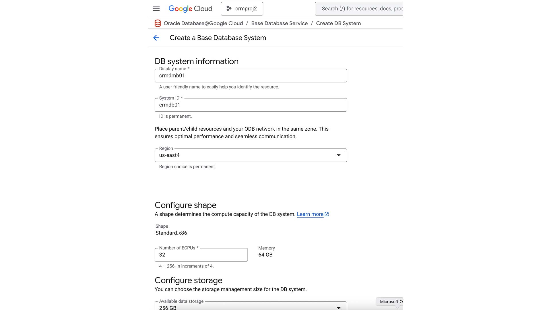 Create a Base Database System view