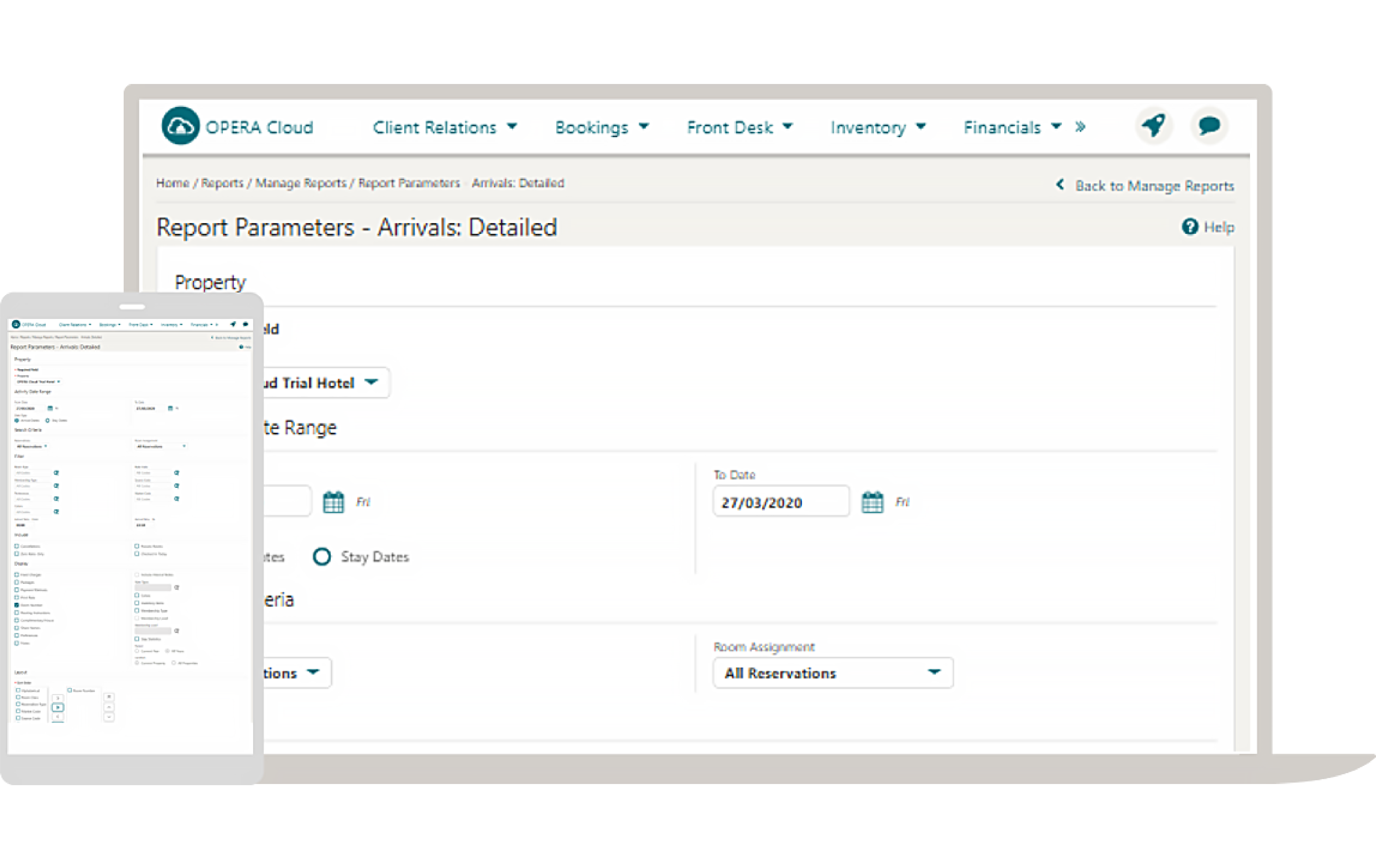 Business insights screen shot